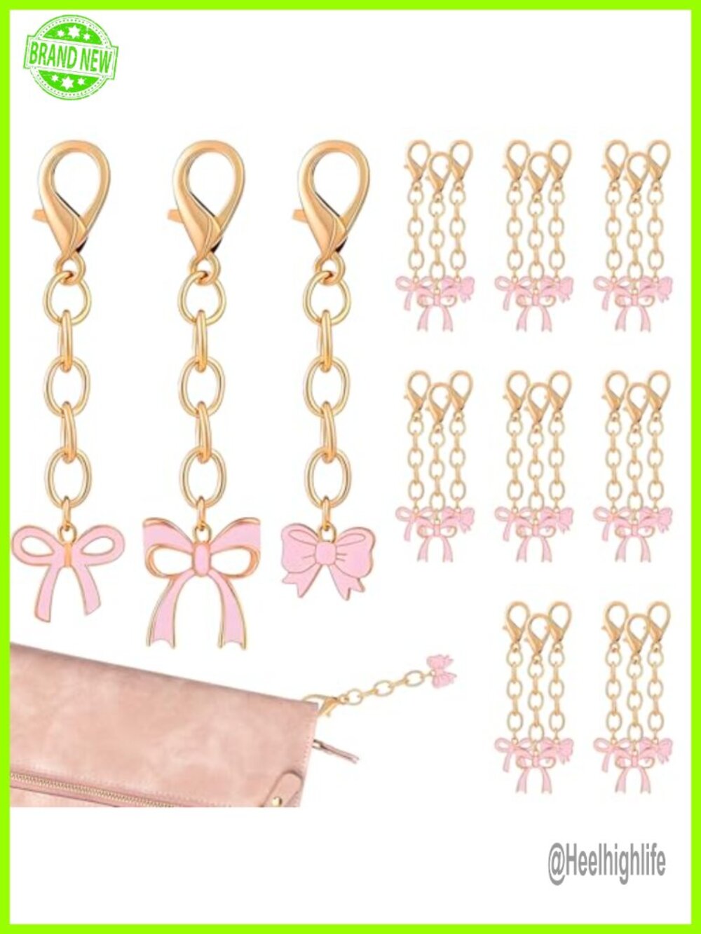 30Pc Bow Keychain Set Party Favors Bag Charms Purse Accessories Gift